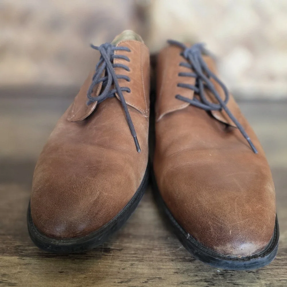 Cole Hann Shoes Men's Size 11 M Light Brown Leather Oxford Lace Up Grand